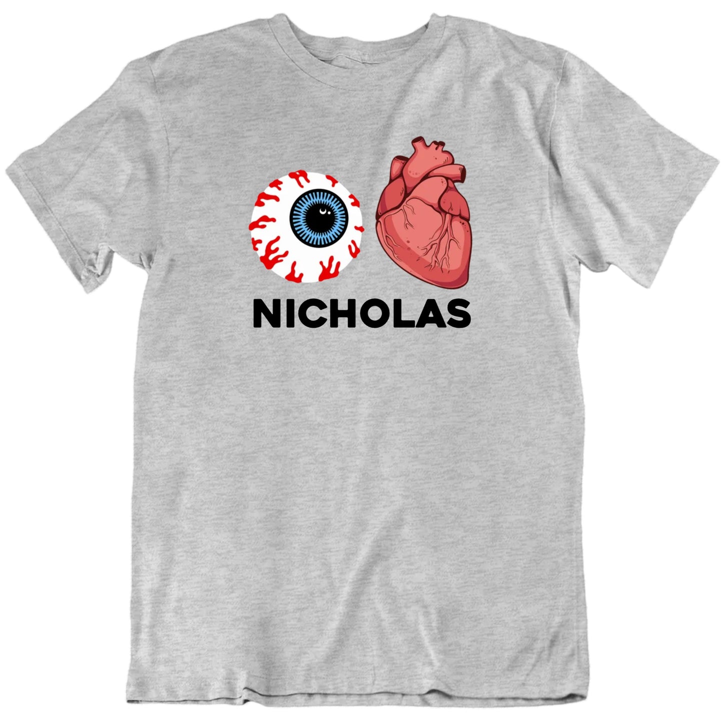 I Love Eye Heart Custom Name Halloween T shirt