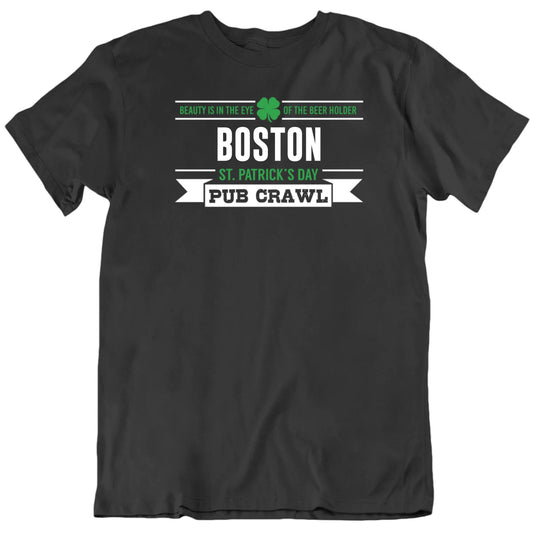 Customizable City St. Patrick's Day Pub Crawl Personalized Premium Quality Unisex St Patrick's Gift T Shirt