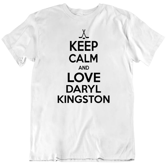 Customizable Keep Calm And Love Custom Hockey Player Name Premium Quality Personalized Unisex Gift T shirt