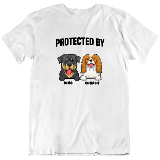 Protected By Custom Dogs Unisex T Shirt