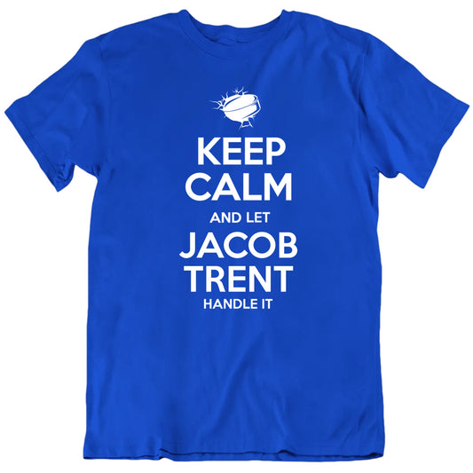 Customizable Keep Calm And Let Him Handle It Custom Hockey Player's Name Premium Quality Personalized Unisex Gift T shirt