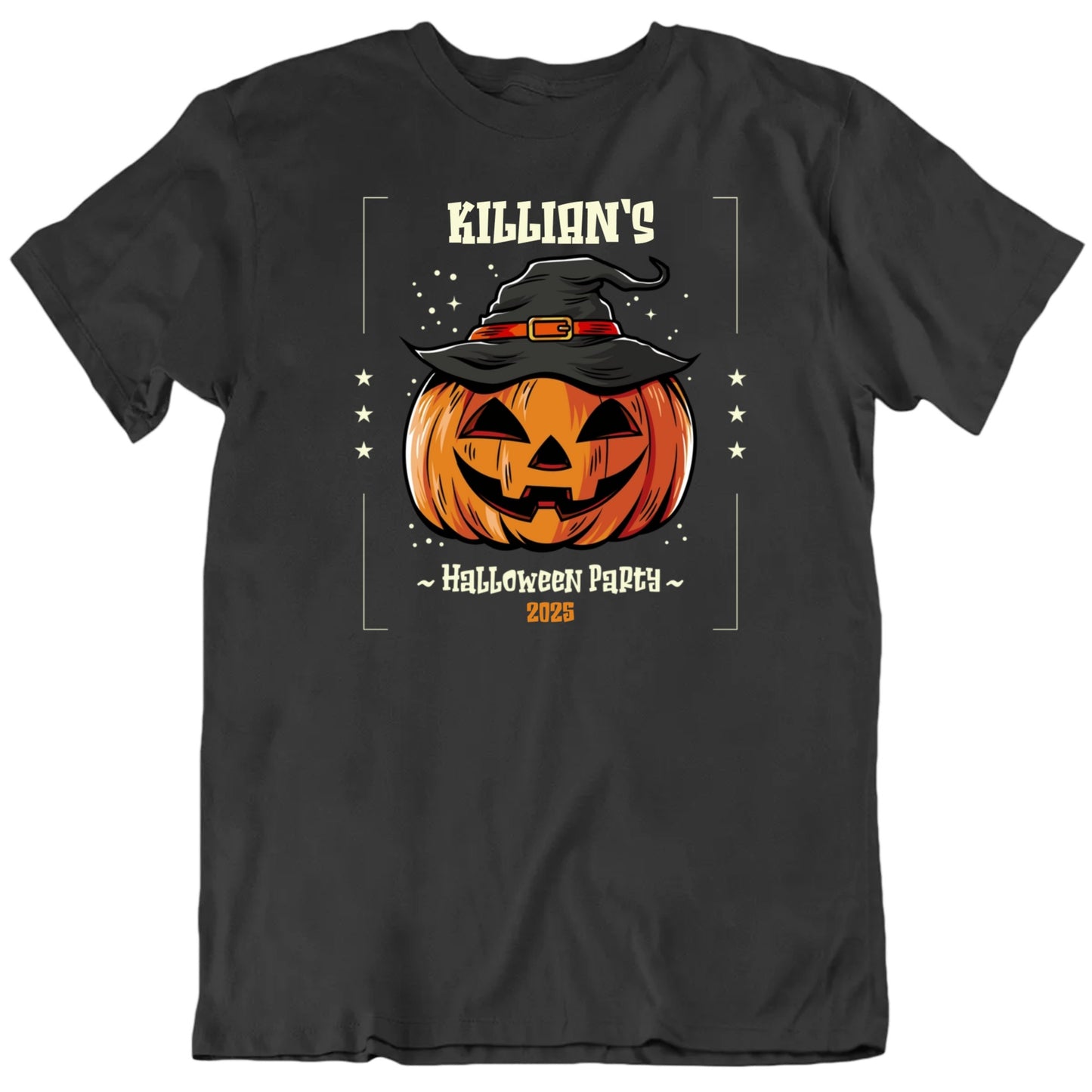 Customizable Pumpkin Halloween Party Custom Name And Year Personalized Premium Quality Unisex T Shirt