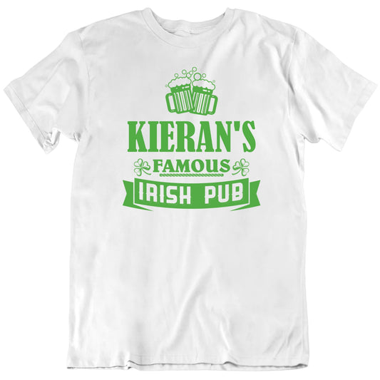 Customizable Famous Irish Pub St Patrick's Day Custom Name Personalized Premium Quality Unisex St Patrick's Gift T Shirt