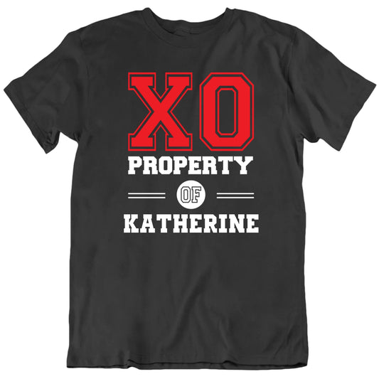 Customizable XO Property Of Custom Name Personalized Premium Quality Unisex Gift T Shirt