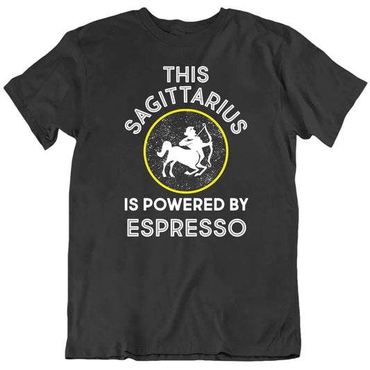 Customizable This Sagittarius Is Powered By Custom Favorite Thing Personalized Premium Quality Unisex Gift T Shirt