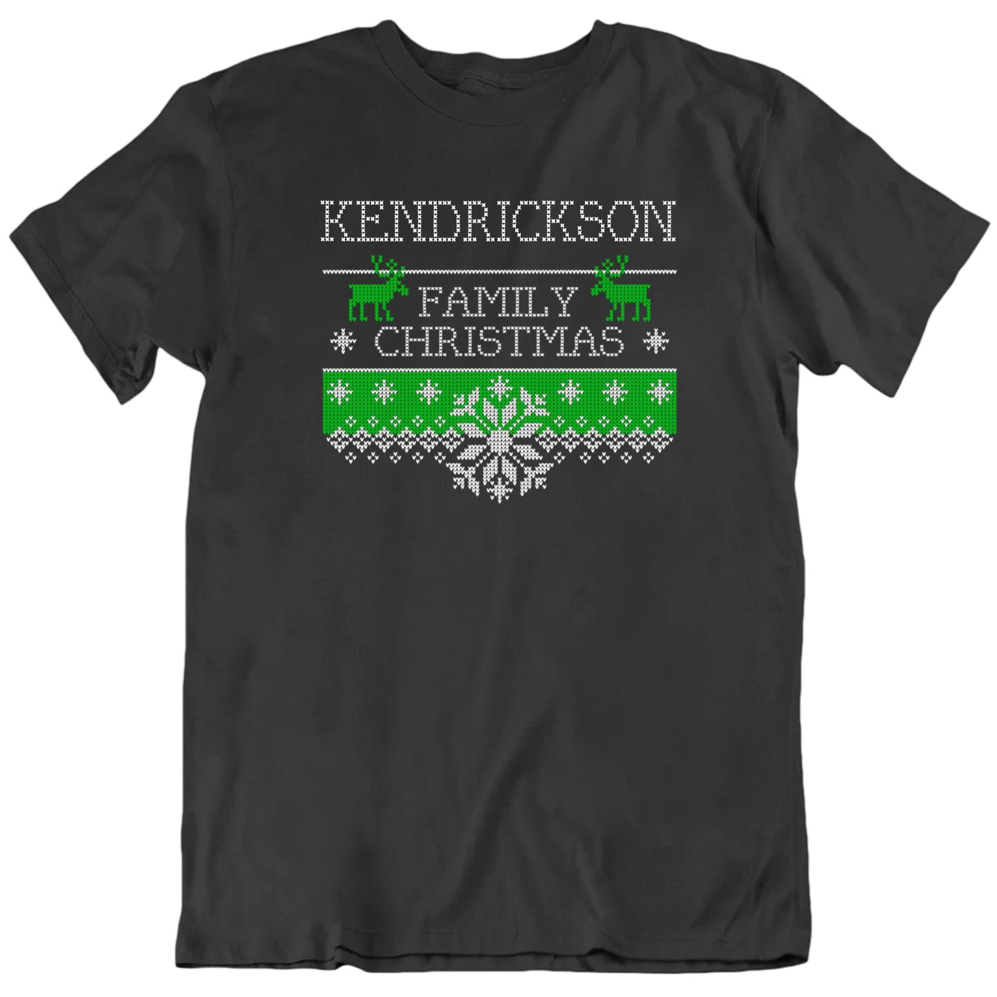 Family Christmas Custom Name Stitch Look Unisex T shirt