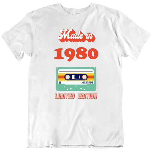 Made In Custom Birth Year Limited Edition Cassette Tape Unisex T shirt