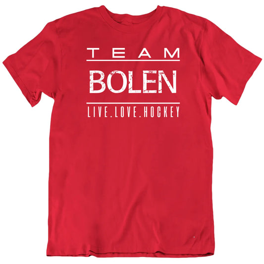 Customizable Live Love Hockey Team Custom Player's Name Premium Quality Personalized Unisex Gift T shirt