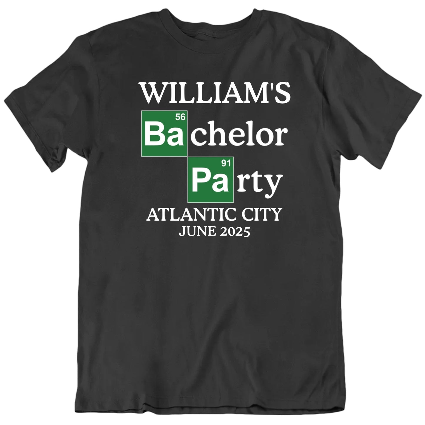 Customizable Bachelor Party Custom Name Location Date Personalized Premium Quality Unisex Gift T Shirt