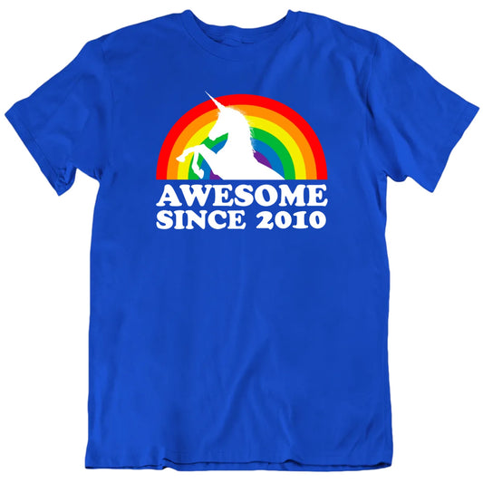 Unicorn Rainbow Awesome Since Custom Birth Year Unisex T shirt
