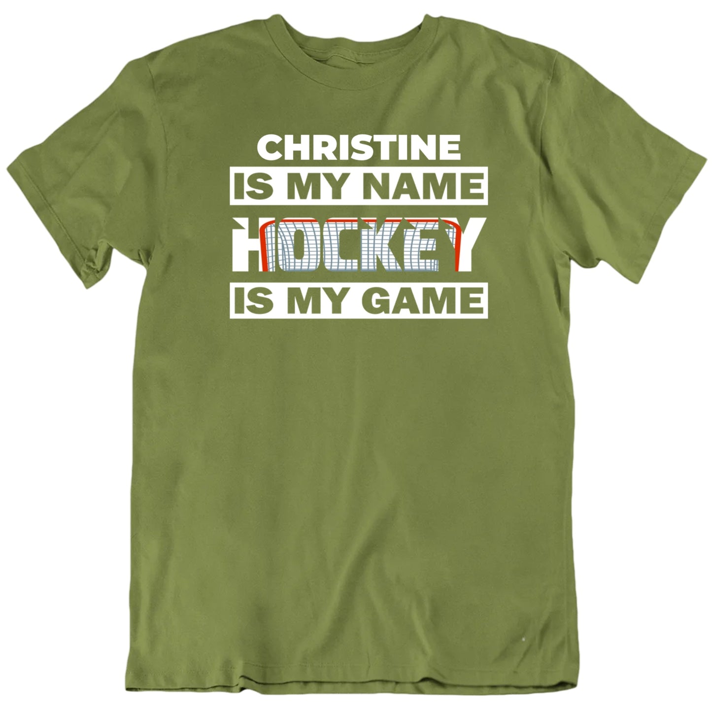 Customizable Hockey Player Is My Name Hockey Is My Game Custom Premium Quality Personalized Unisex Gift T Shirt