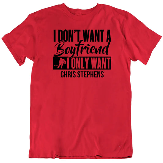 Customizable Don't Want A Boyfriend Only Want Custom Hockey Player's Name Premium Quality Personalized Unisex Gift T shirt