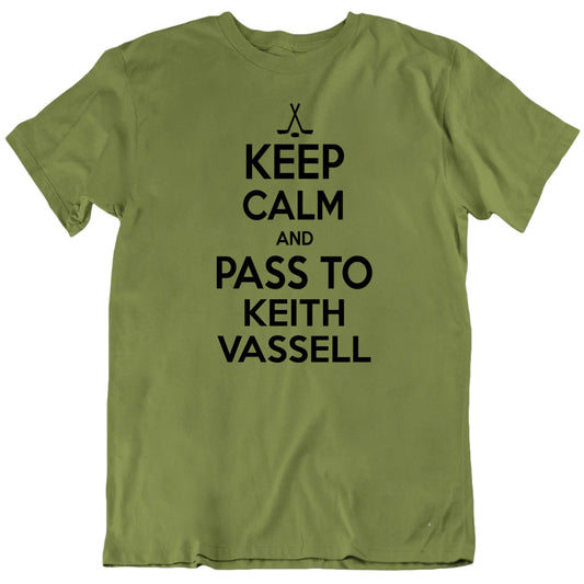 Customizable Keep Calm And Pass To Custom Hockey Player Name Premium Quality Personalized Unisex Gift T shirt