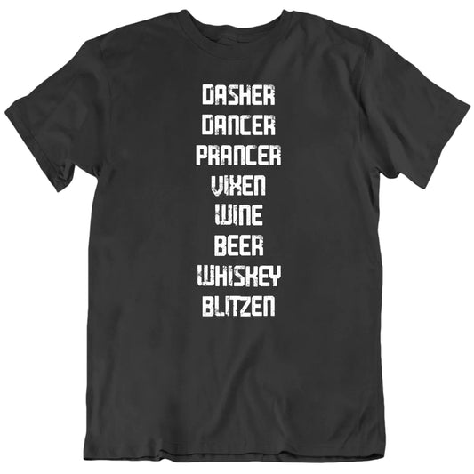 Customizable Dasher Dancer Prancer Vixen Custom Favorite Things Blitzen Personalized Premium Quality Unisex T Shirt