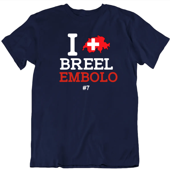 I Heart Custom Euro Soccer Football Player Personalized Unisex Fan T Shirt