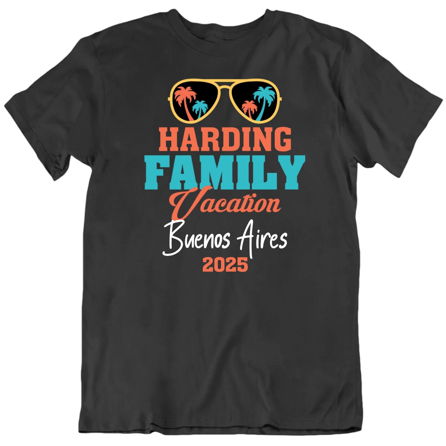 Customizable Family Vacation Custom Name Location And Year Sunglasses Personalized Premium Quality Unisex Gift T Shirt