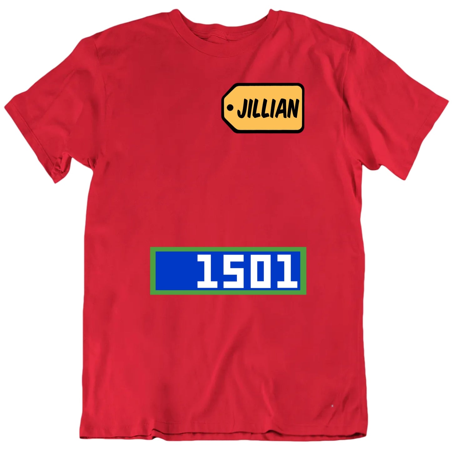 Customizable Game Show Custom Name Tag Contestants Row Blue Bid Premium Quality Personalized Unisex Gift T-shirt