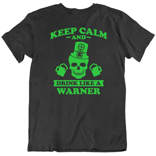 Customizable Keep Calm And Drink Like A Custom Name Personalized Premium Quality Unisex St Patrick's Gift T Shirt