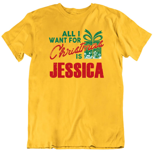 All I Want For Christmas Is Custom Person Or Gift Unisex T shirt