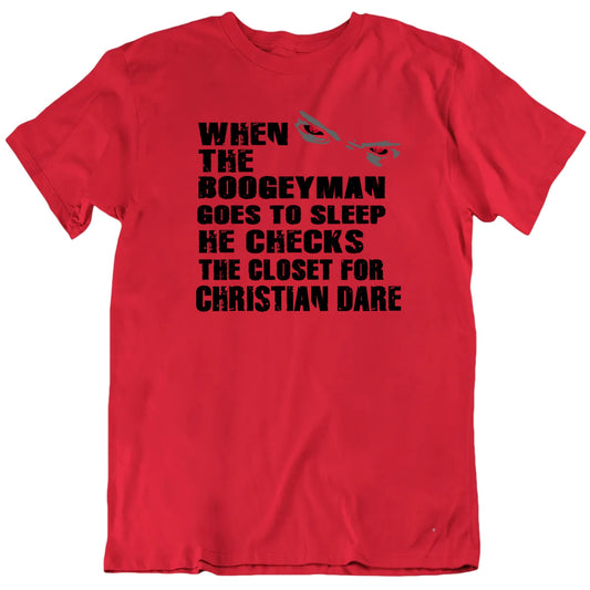 Customizable Boogeyman Checks His Closet For Custom Name Athlete Premium Quality Personalized Unisex Gift T shirt
