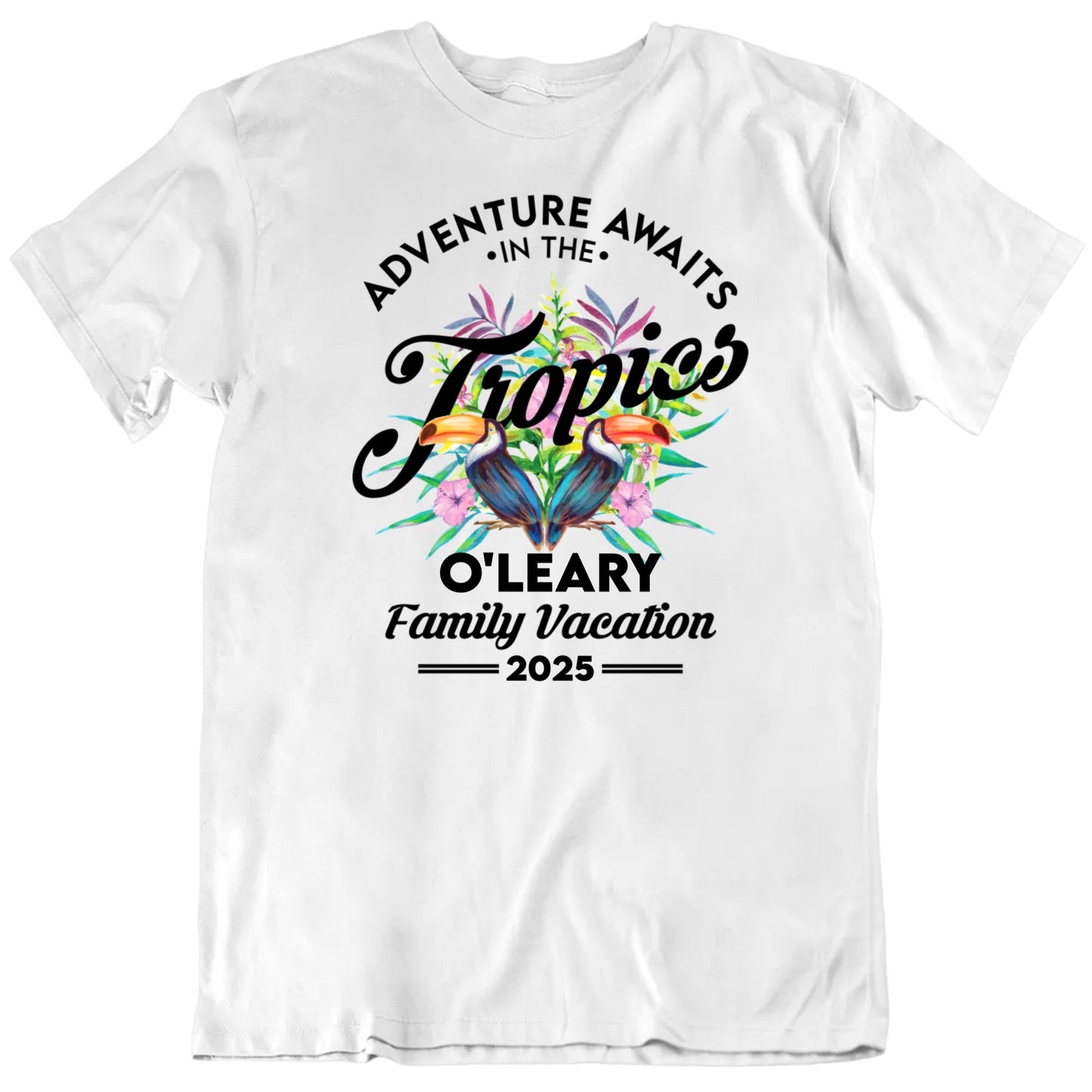 Customizable Adventure Awaits Family Vacation Custom Name Year Premium Quality Personalized Unisex Gift T shirt