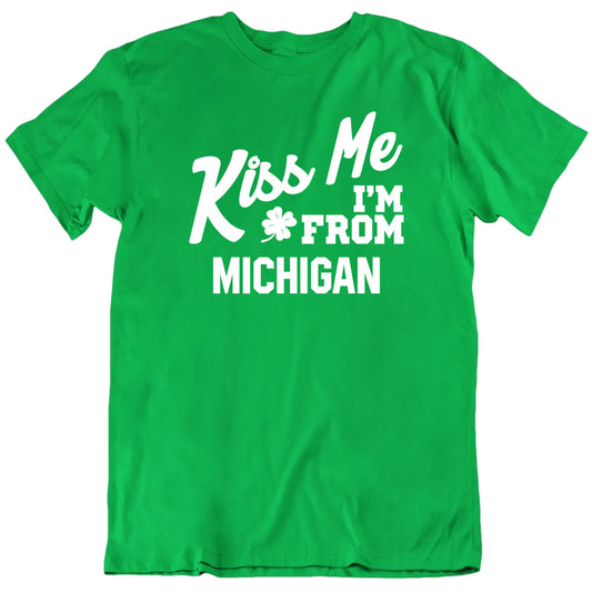 Kiss Me I'm From Custom Place St Patrick's Day Unisex T shirt