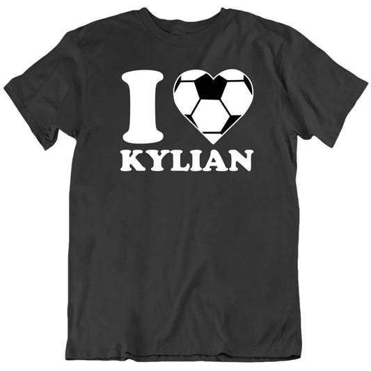 Customizable I Love Soccer Football Player Or Team's Custom Name Premium Quality Personalized Unisex T shirt