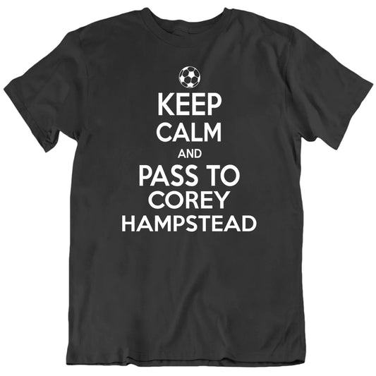 Customizable Keep Calm And Pass To Custom Soccer Player's Name Premium Quality Personalized Unisex Gift T shirt