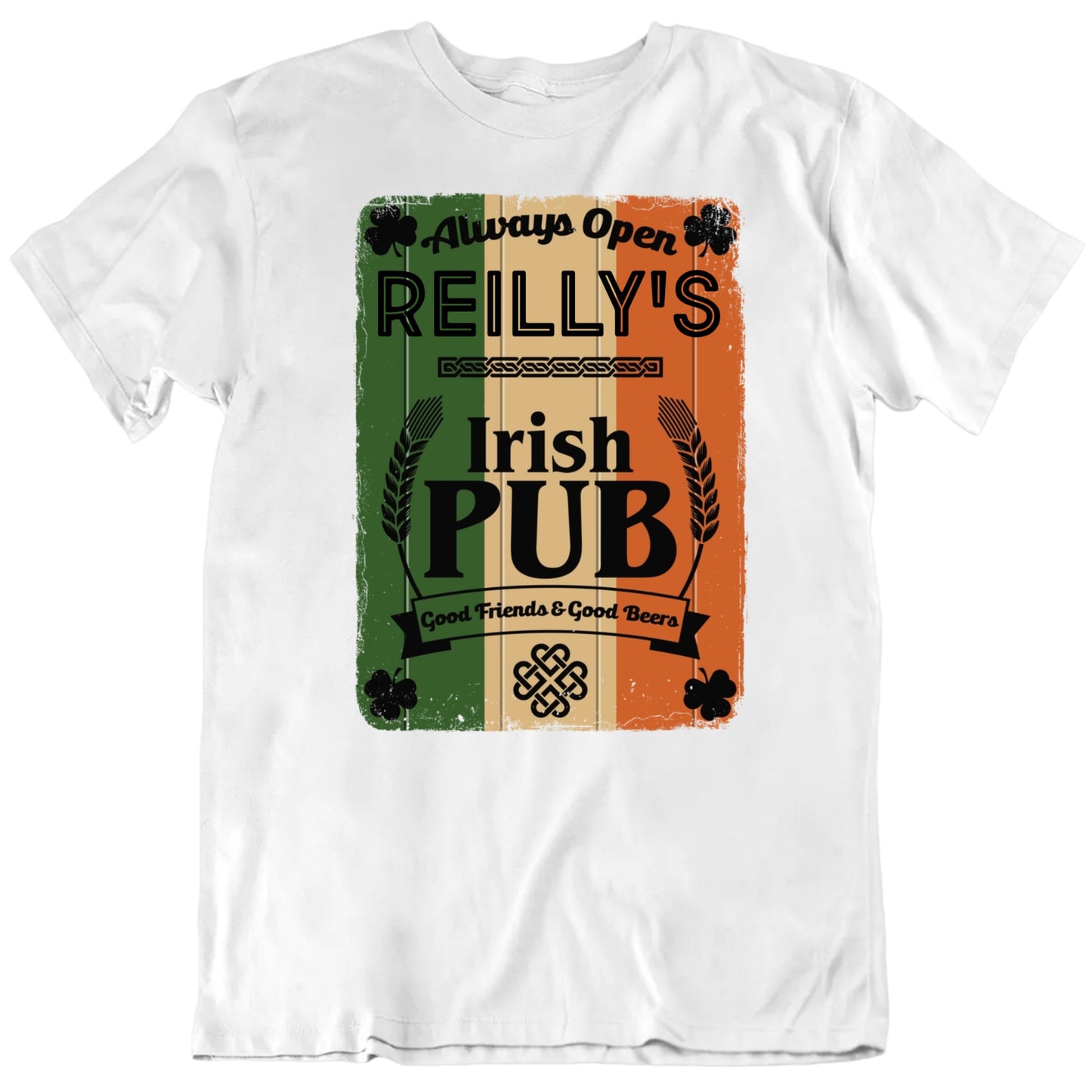 Customizable Always Open Custom Name Irish Pub Sign Personalized Premium Quality Unisex St Patrick's Gift T Shirt