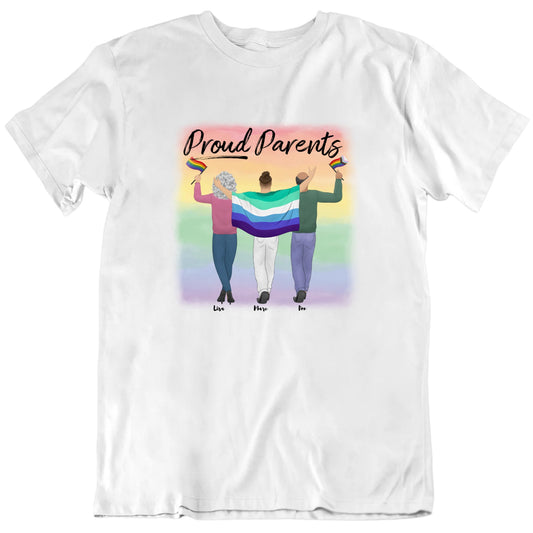 Proud Parents Custom Gay Pride Love LGBT T Shirt