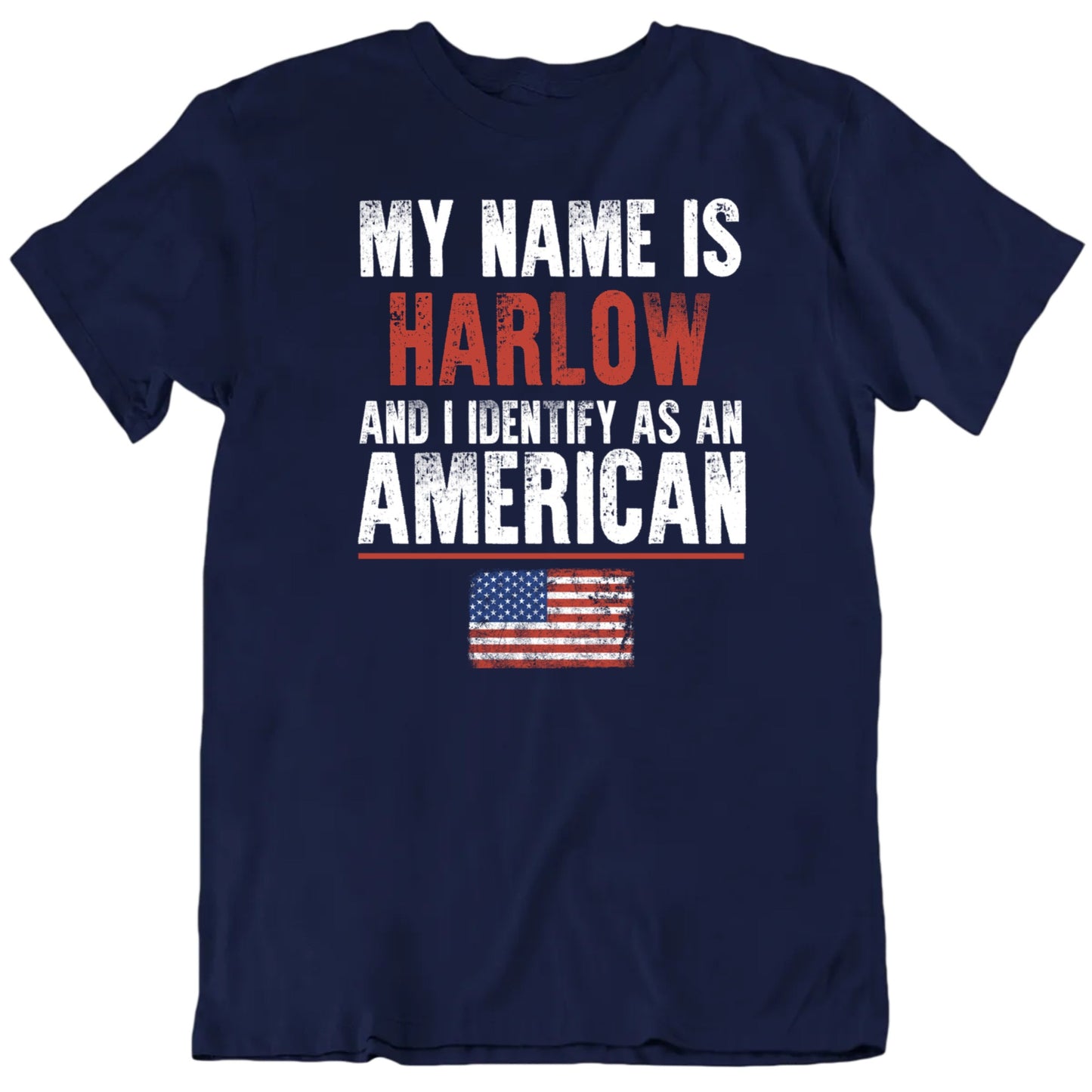 Customizable I Identify As An American Custom Name Premium Quality Personalized Unisex Gift T Shirt