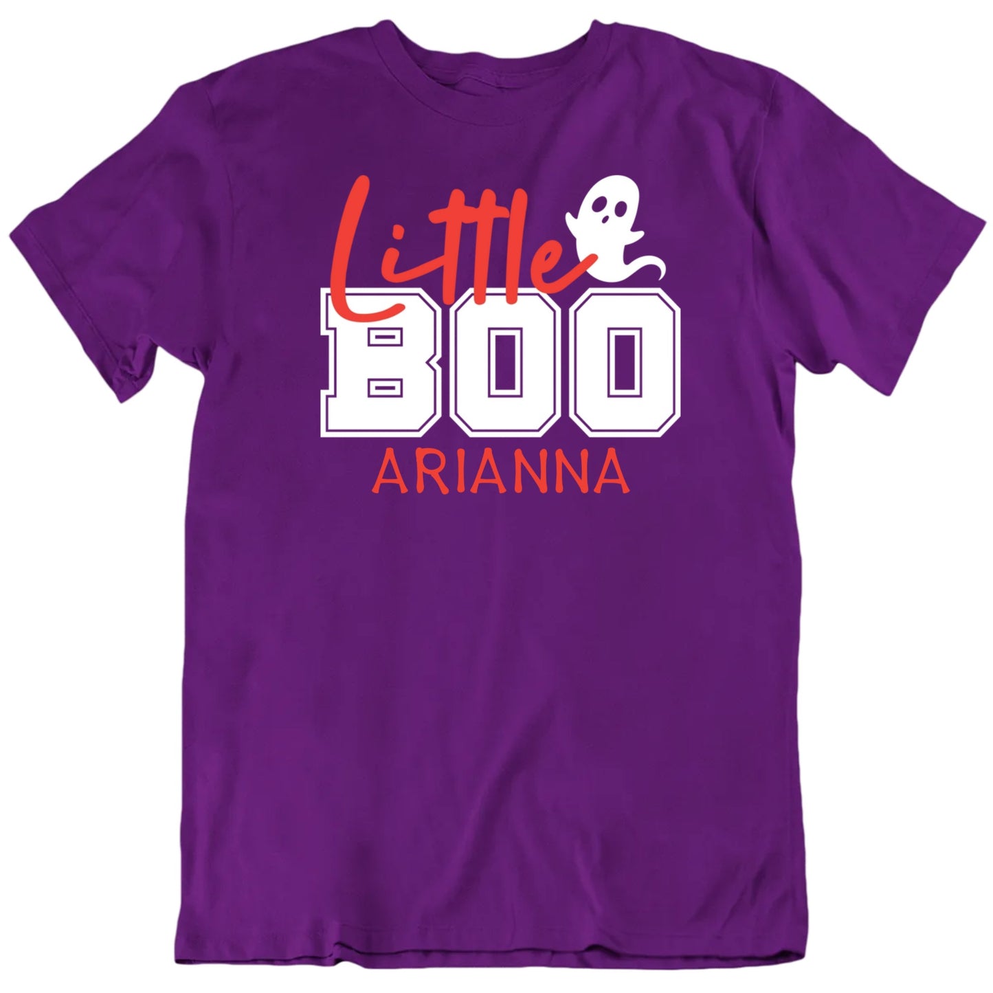 Customizable Little Boo Custom Name Ghost Halloween Personalized Premium Quality Unisex Gift T Shirt