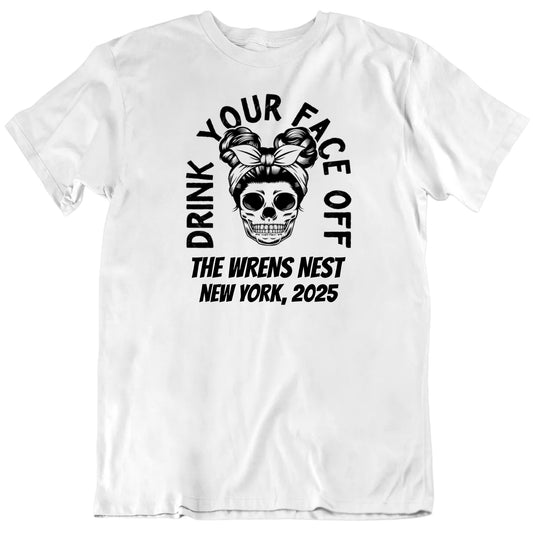 Customizable Drink Your Face Off Bar Crawl Custom Bar, City And Year Halloween Personalized Premium Quality Unisex T Shirt