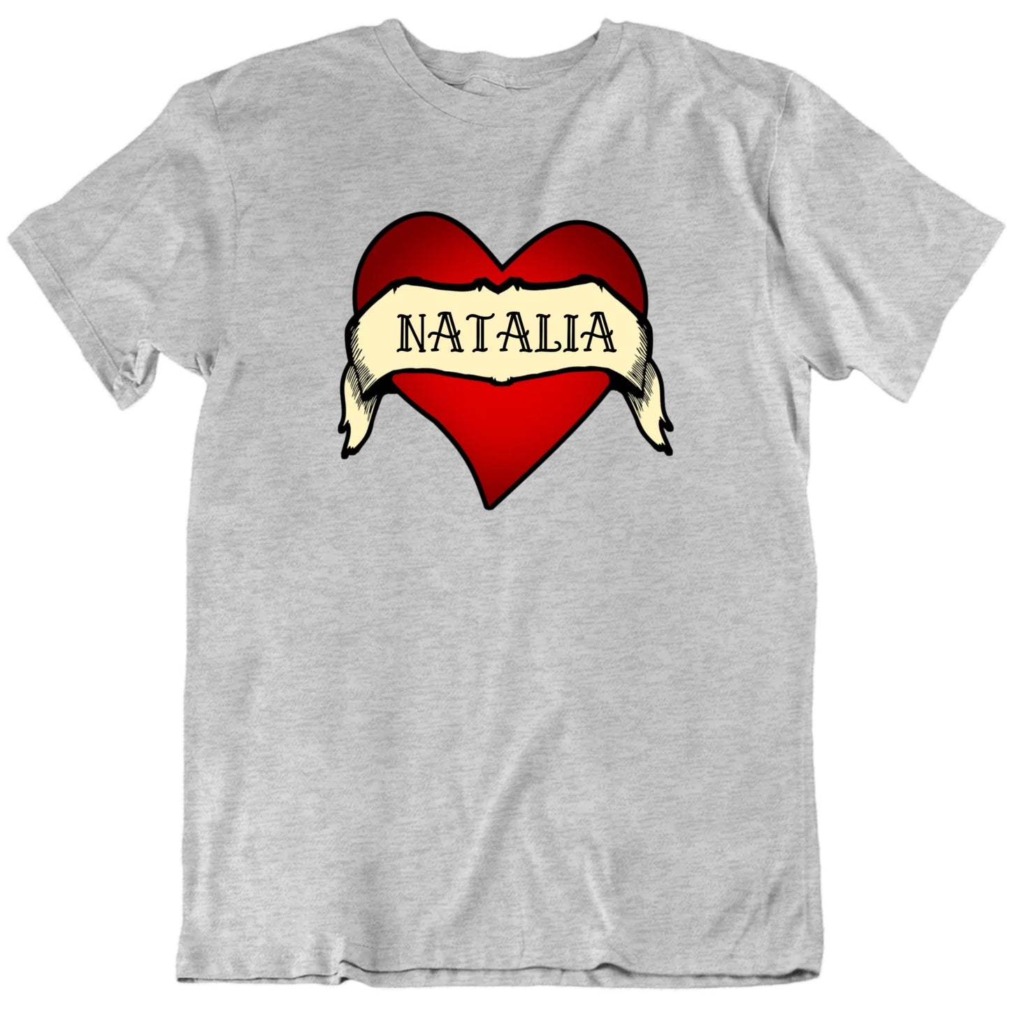 Custom Name Heart Tattoo T Shirt