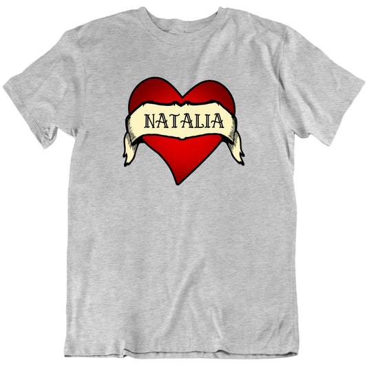 Custom Name Heart Tattoo T Shirt