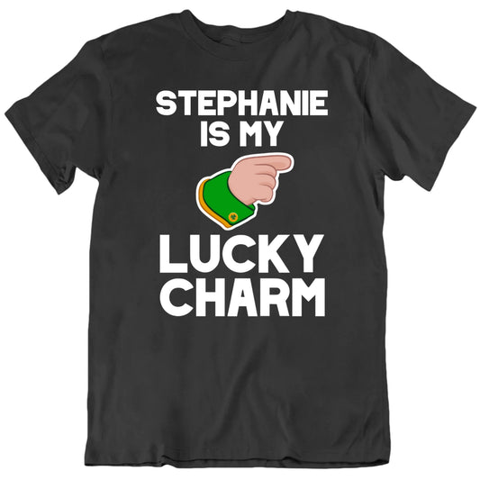 Customizable Someone Is My Lucky Charm Custom Name Personalized Premium Quality Unisex St Patrick's Gift T Shirt