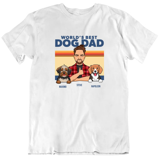 World's Best Dog Dad Custom Father's Day Gift Unisex T Shirt