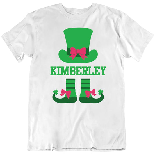 Customizable Custom Name Female Leprechaun Suit Personalized Premium Quality Unisex St Patrick's Gift T Shirt
