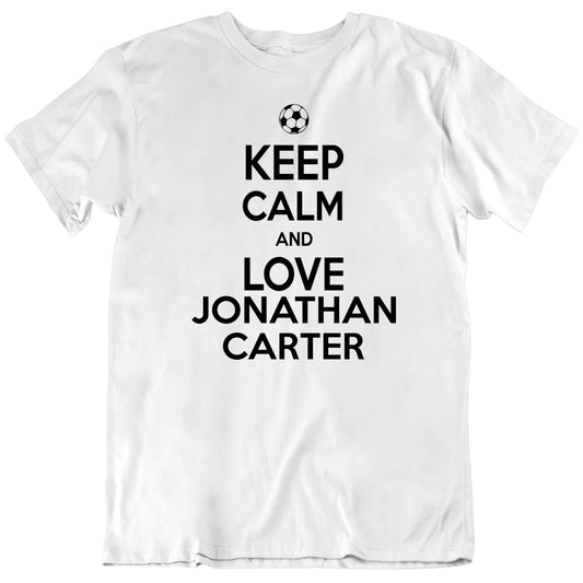 Customizable Keep Calm And Love Soccer Football Player's Custom Name Premium Quality Personalized Unisex T shirt