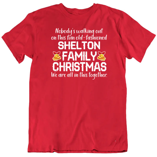 Customizable Fun Old-Fashioned Family Christmas Custom Name Personalized Premium Quality Unisex Gift T Shirt