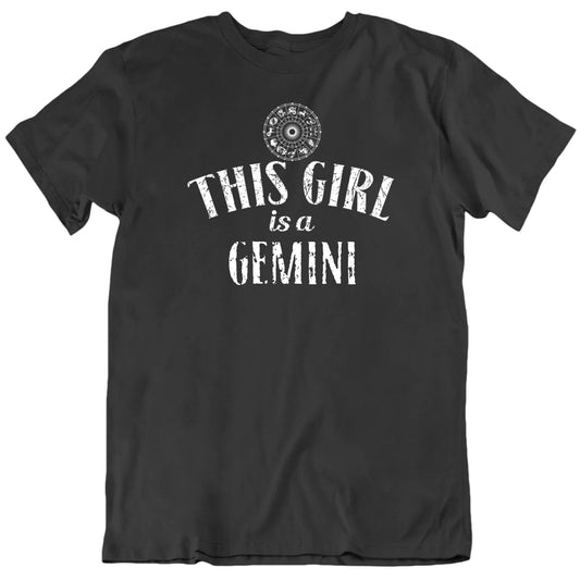 Customizable This Girl Is A Custom Zodiac Sign Personalized Quality Unisex Gift T Shirt