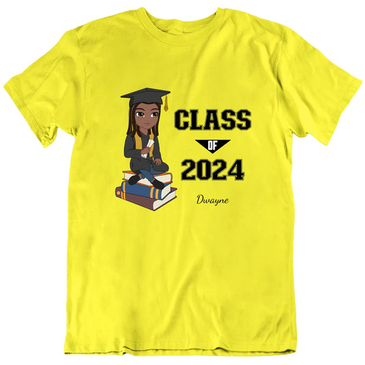 Class of 2024 Custom Male Name Year Graduation T shirt