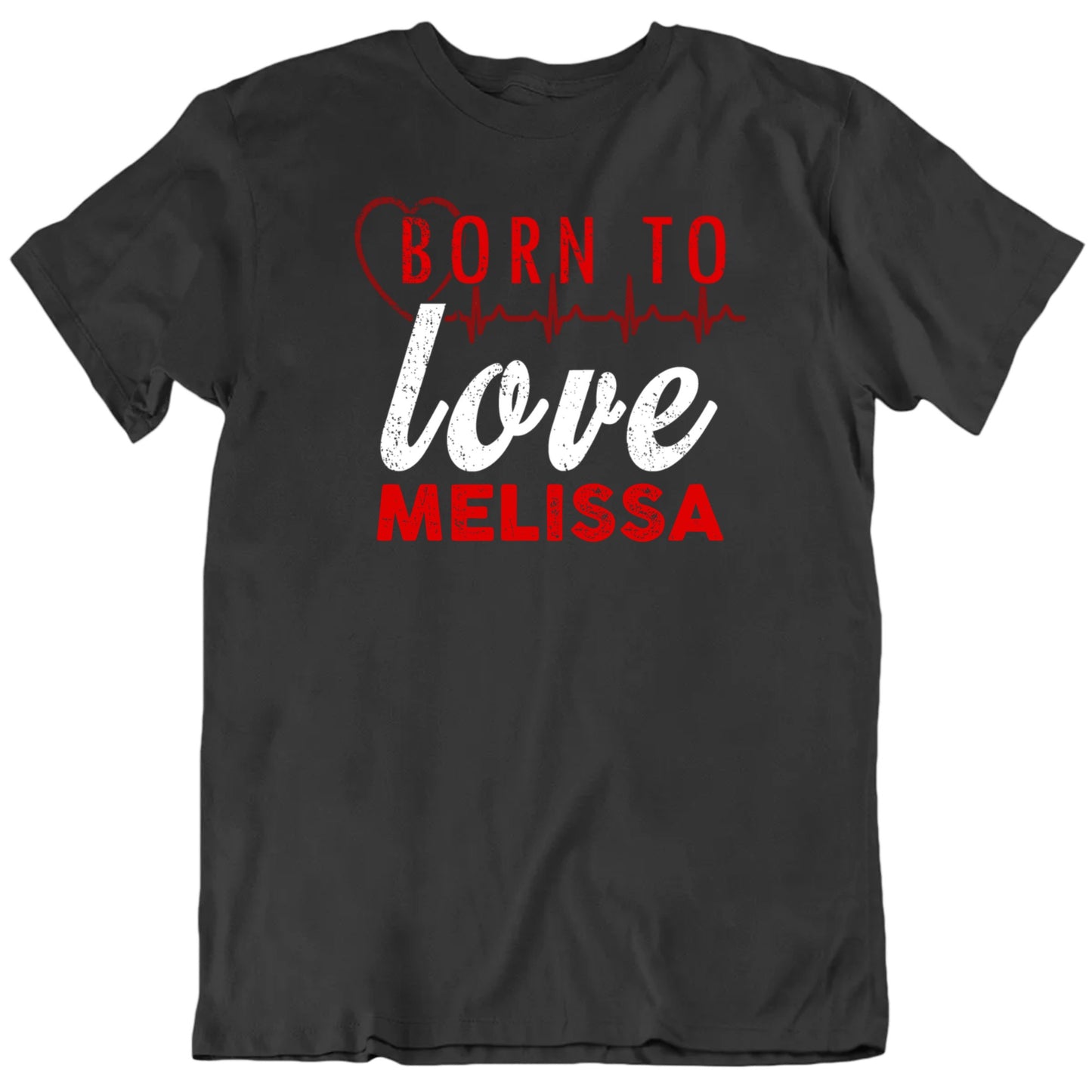 Customizable Born To Love Custom Name Heartbeat Personalized Premium Quality Unisex Valentine Gift T Shirt