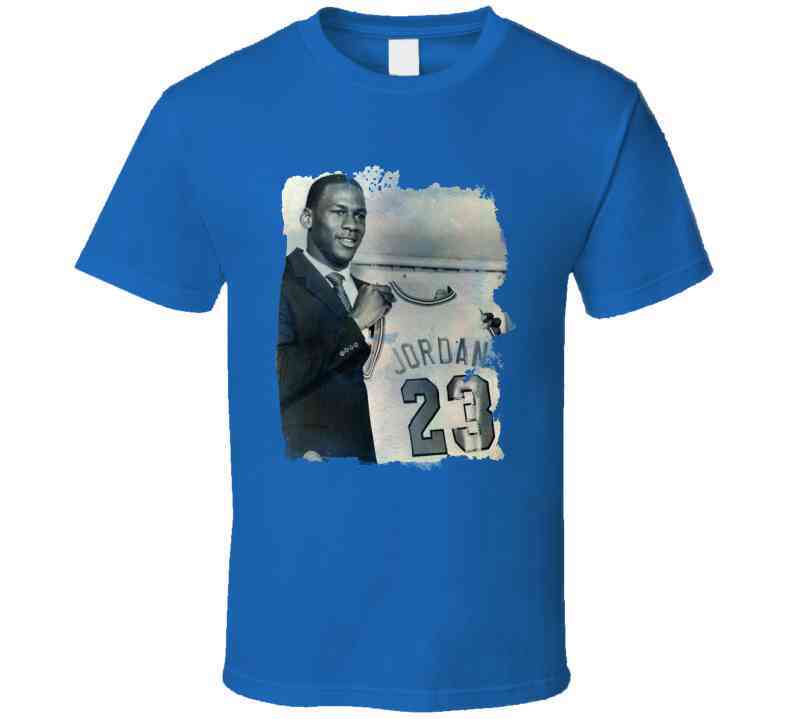 Michael Jordan Draft Photo Vintage Look Cool T Shirt