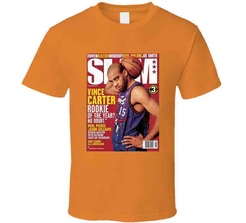 Slam Magazine Issue 35 Vince Carter Popular Basketball Magazine Grunge Look Cool T Shirt