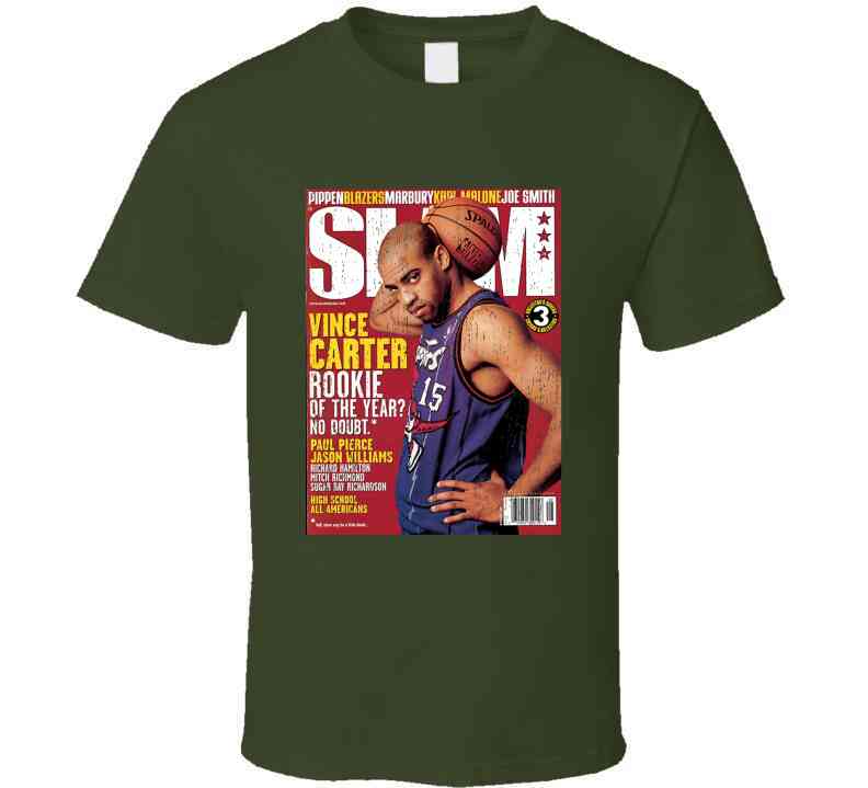 Slam Magazine Issue 35 Vince Carter Popular Basketball Magazine Grunge Look Cool T Shirt