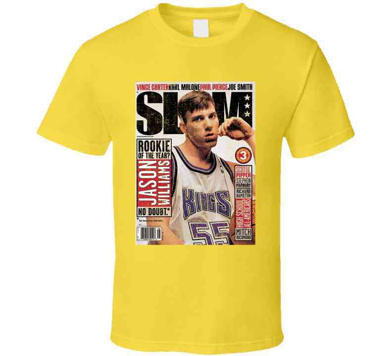 Jason Williams Slam Magazine Cover August 1999 Sacarmento Basketball Fan Cool T Shirt