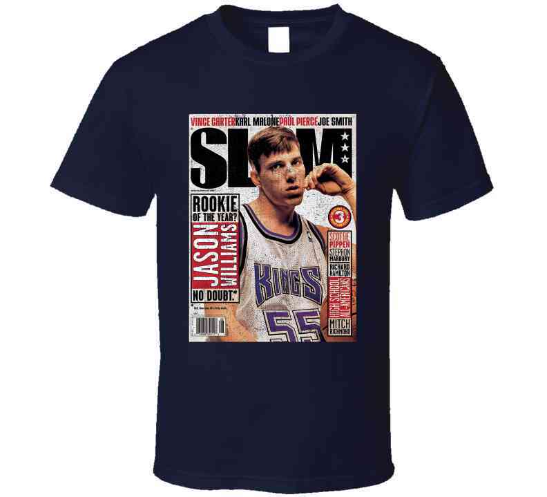 Jason Williams Slam Magazine Cover August 1999 Sacarmento Basketball Fan Cool T Shirt