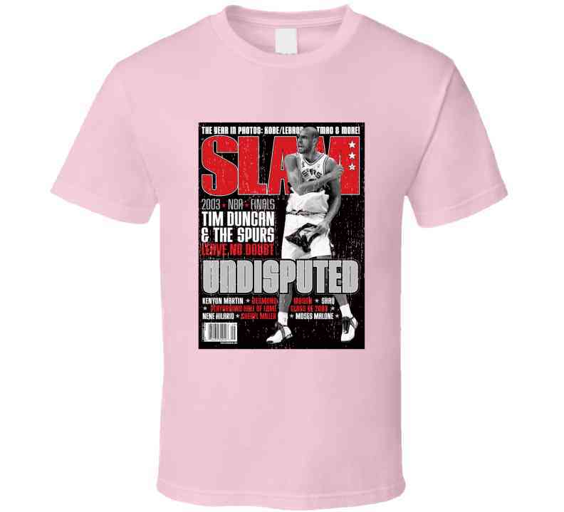 Slam Magazine Issue 72 Tim Duncan Popular Basketball Magazine Grunge Look Cool T Shirt