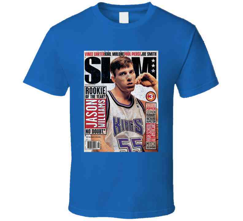 Jason Williams Slam Magazine Cover August 1999 Sacarmento Basketball Fan Cool T Shirt